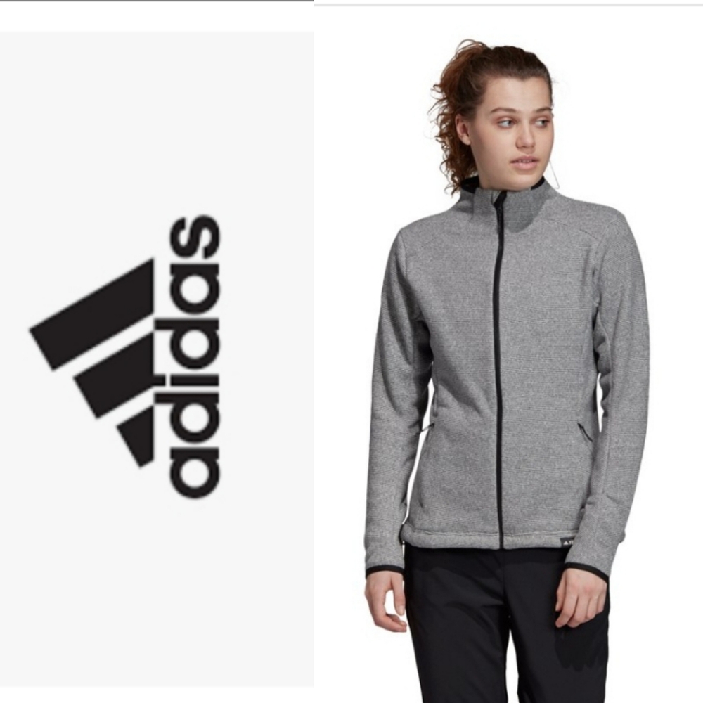 🆕 Women's Adidas Grey Full Zip Jacket Sz Small